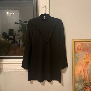 ZARA WB collection black goth mini dress M